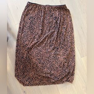 Anthropologie Black and Brown Midi Skirt